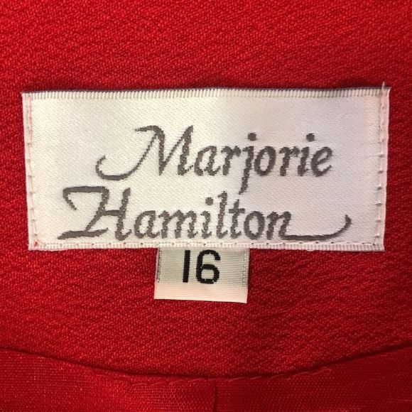 Vintage Marjorie Hamilton red blazer size 16 - Picture 5 of 7